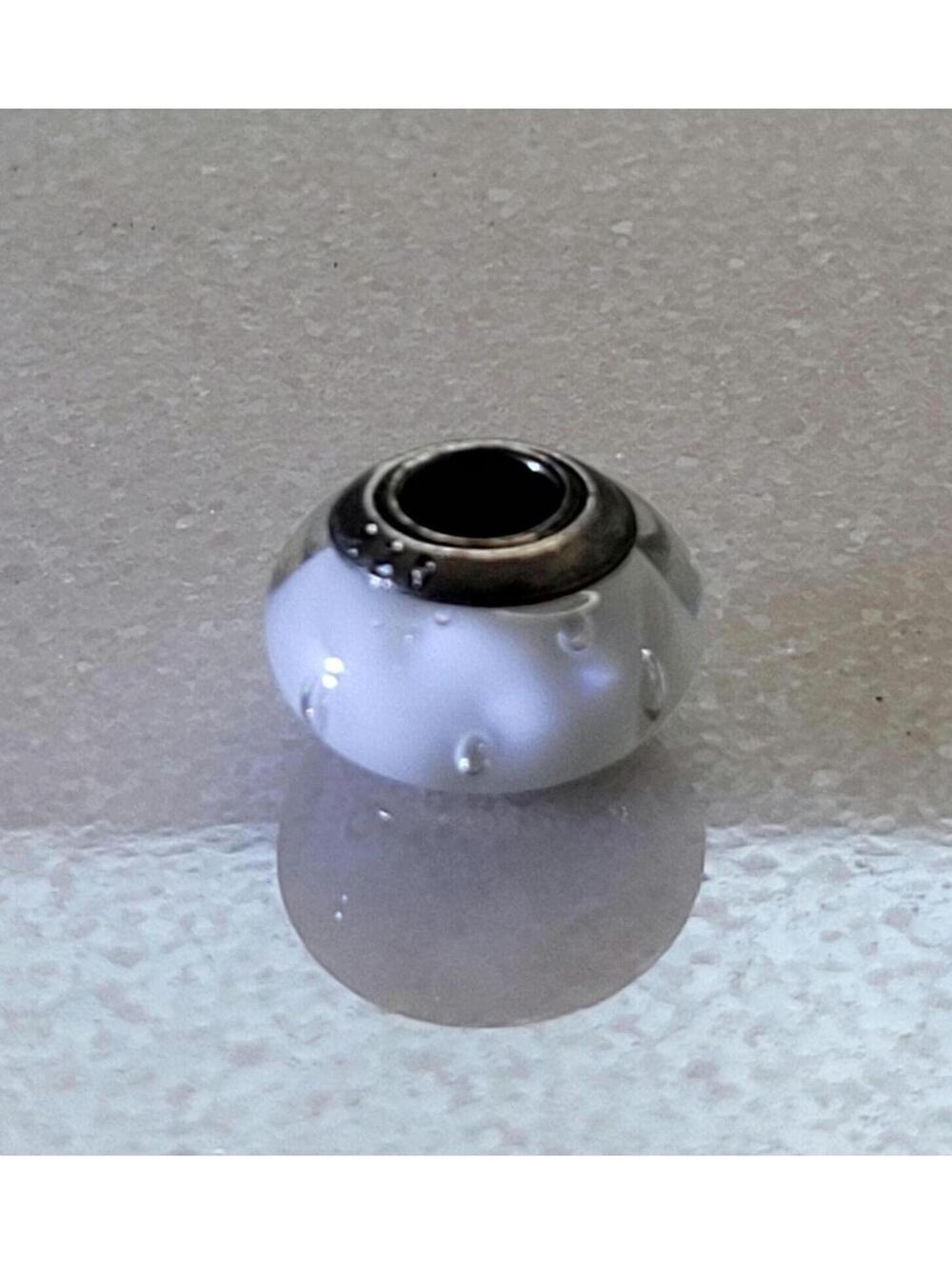 925 Sterling Silver Round Charm For Pandora type bracelet or Necklace